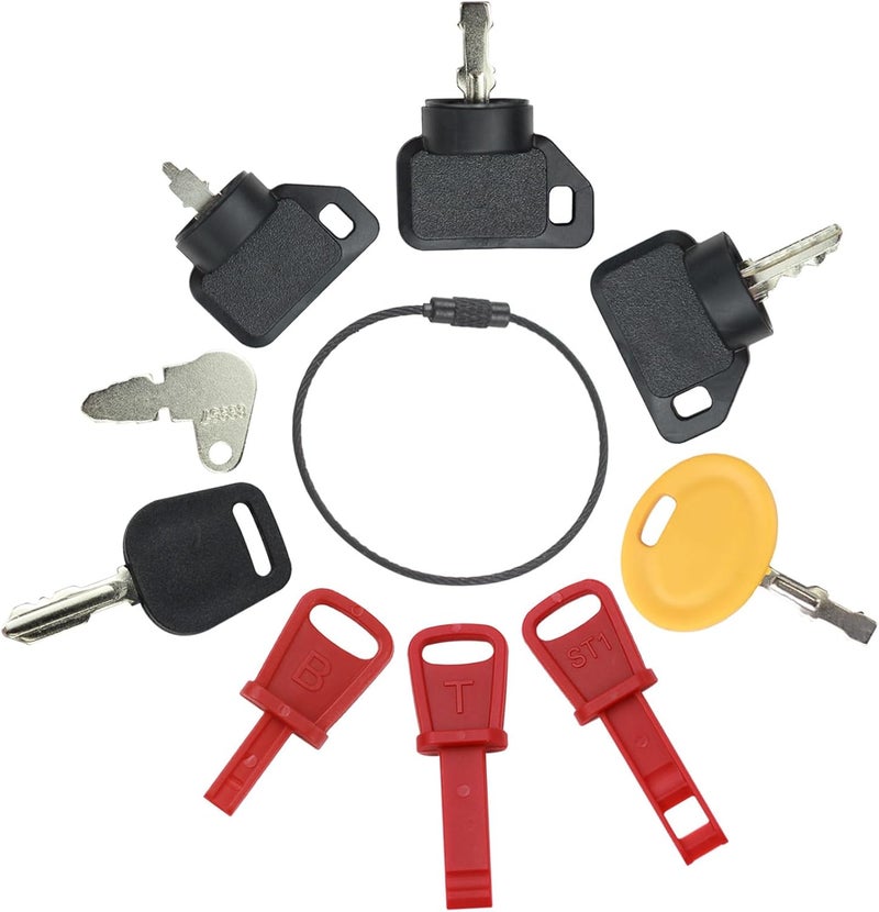 MANUTEX Lawn Mower Keys Set 9 Pcs for Cub Cad-et M-TD John De-ere Hus-qvarna To-ro Craft-sman Kub-ota Troy-Bi-lt Snow Engines 625-05000 63-8360 532411935 AM132500 GY20680 83357 925-2054A Snow Blower Keys - Image 1